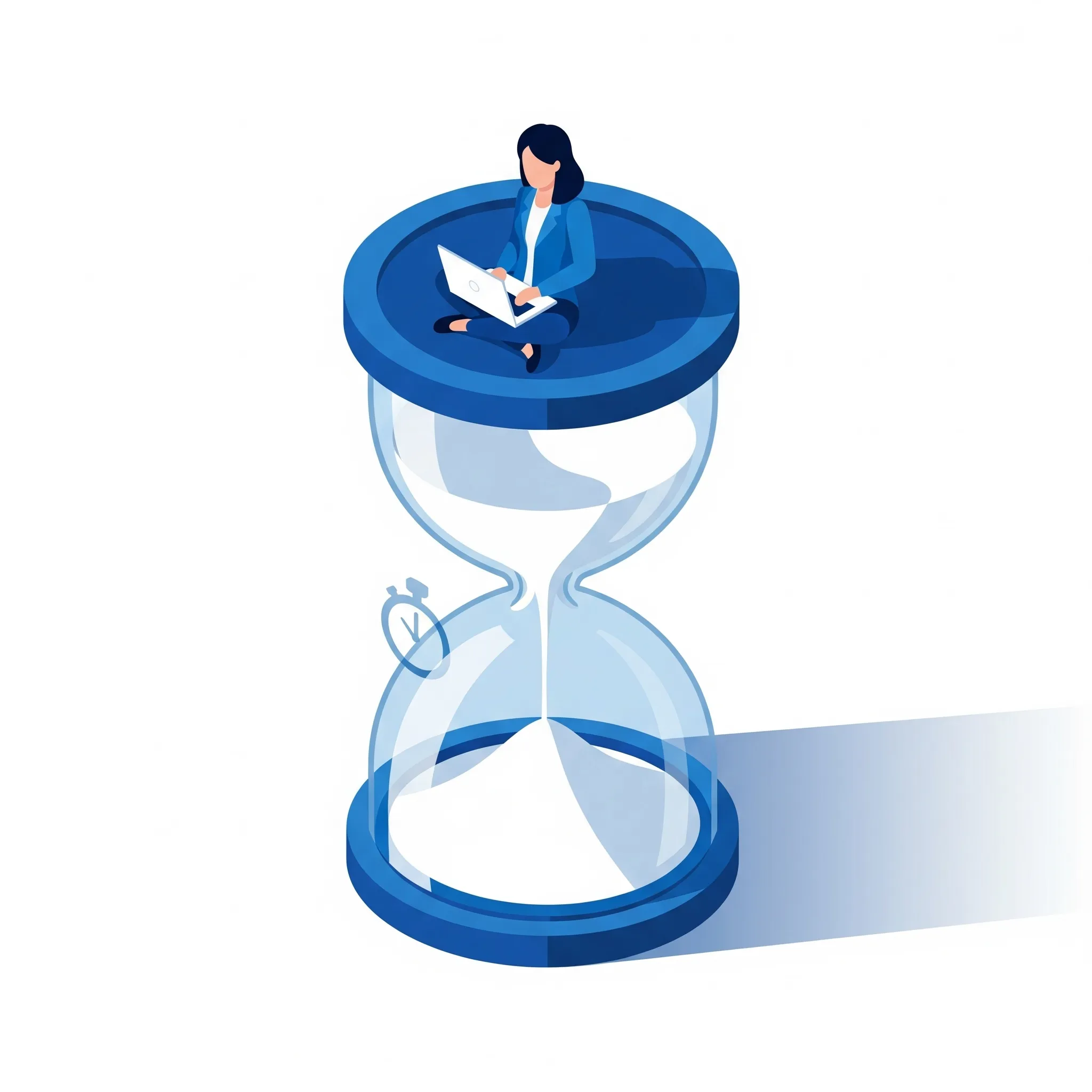 砂時計とスピード導入のイラスト